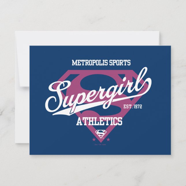 Supergirl Metropolis Sports Athletics Graphic Anteckningskort (Framsida)