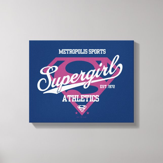 Supergirl Metropolis Sports Athletics Graphic Canvastryck (Framsida)