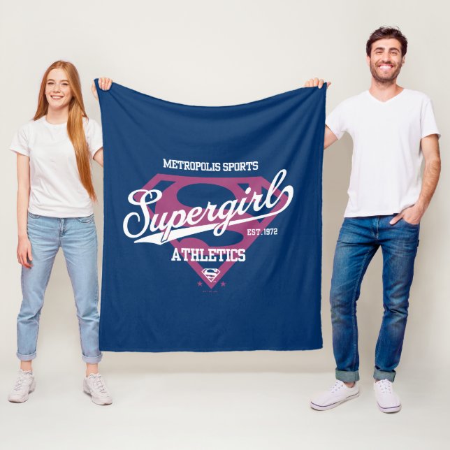 Supergirl Metropolis Sports Athletics Graphic Fleecefilt (På plats)