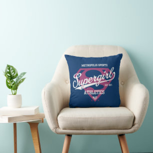 Supergirl Metropolis Sports Athletics Graphic Kudde
