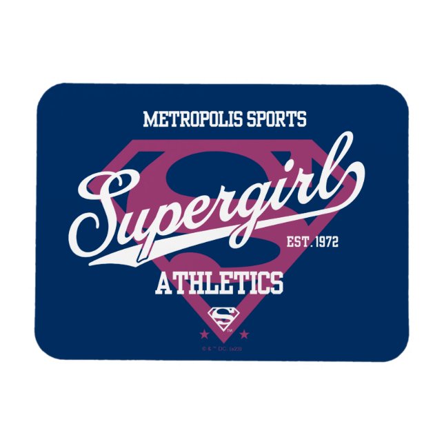 Supergirl Metropolis Sports Athletics Graphic Magnet (Horisontell)