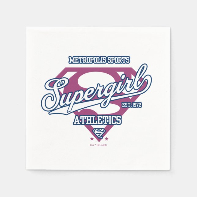 Supergirl Metropolis Sports Athletics Graphic Pappersservett (Framsidan)