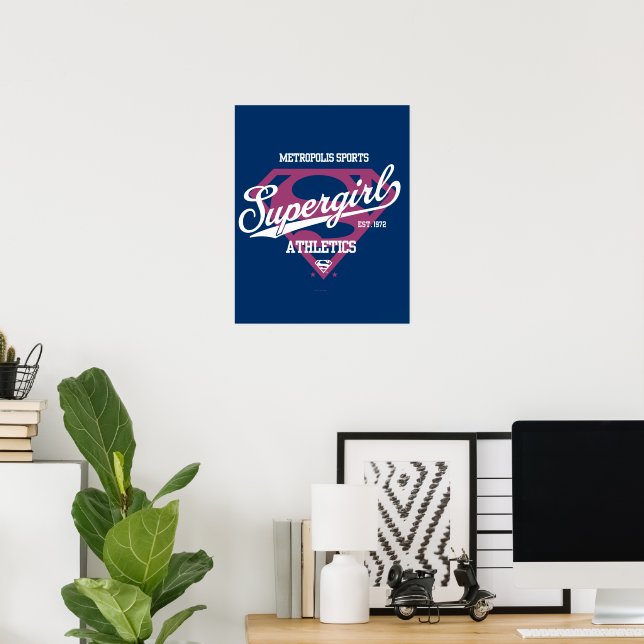 Supergirl Metropolis Sports Athletics Graphic Poster (Hemmakontoret)
