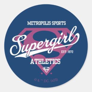 Supergirl Metropolis Sports Athletics Graphic Runt Klistermärke