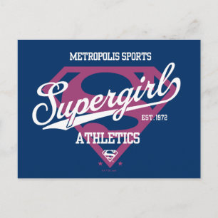 Supergirl Metropolis Sports Athletics Graphic Vykort