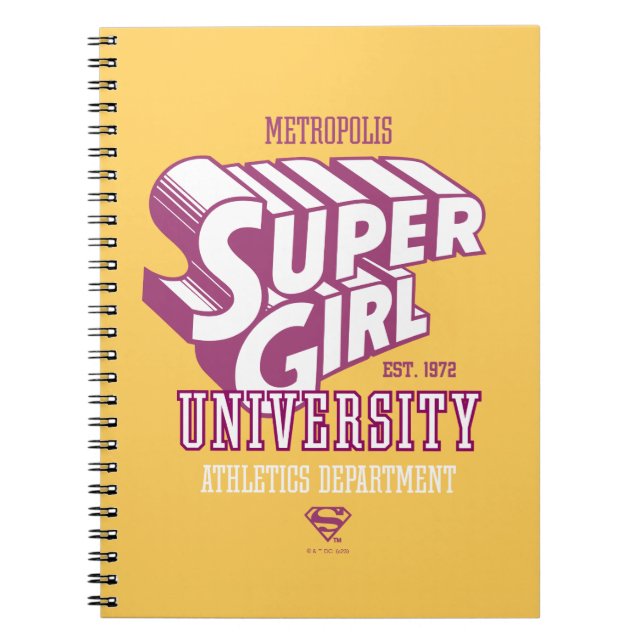 Supergirl Metropolis Universiteten Athletics Dept. Anteckningsbok (Framsidan)
