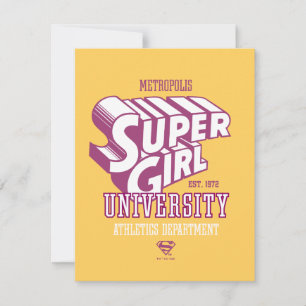 Supergirl Metropolis Universiteten Athletics Dept. Anteckningskort