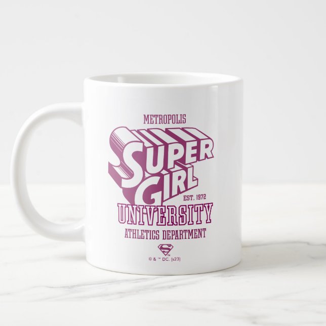 Supergirl Metropolis Universiteten Athletics Dept. Jumbo Mugg (Vänster)