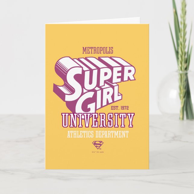 Supergirl Metropolis Universiteten Athletics Dept. Kort (Framsida)