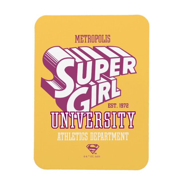 Supergirl Metropolis Universiteten Athletics Dept. Magnet (Vertikal)