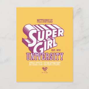Supergirl Metropolis Universiteten Athletics Dept. Vykort
