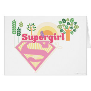 Supergirl Nature Logotyp Hälsningskort