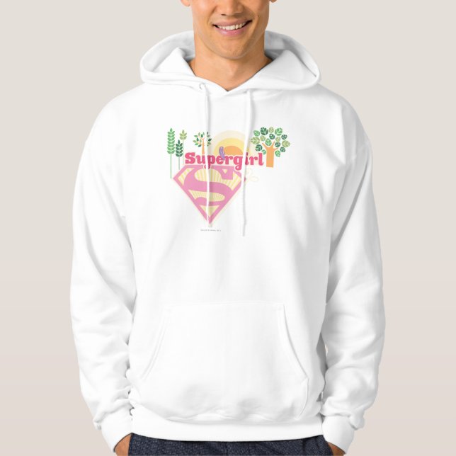 Supergirl Nature Logotyp Hoodie (Framsida)