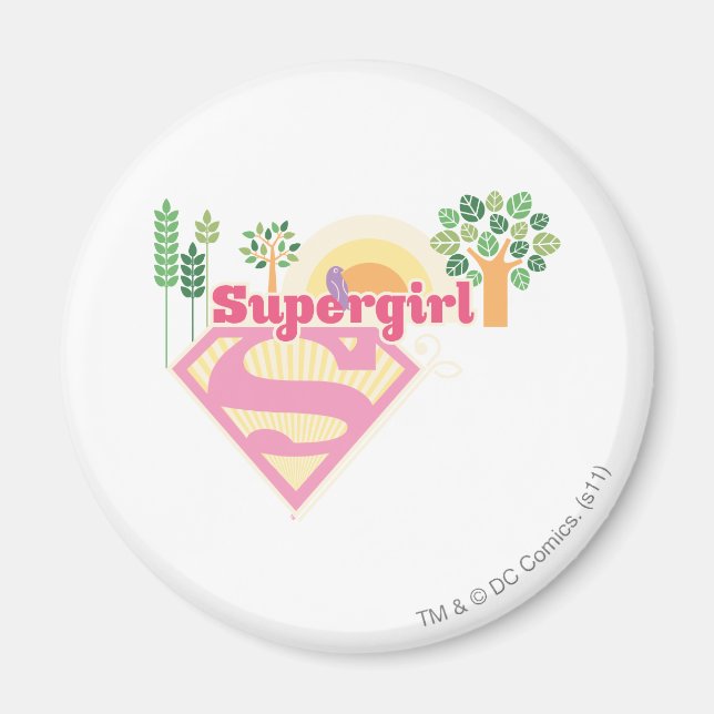 Supergirl Nature Logotyp Magnet (Framsidan)