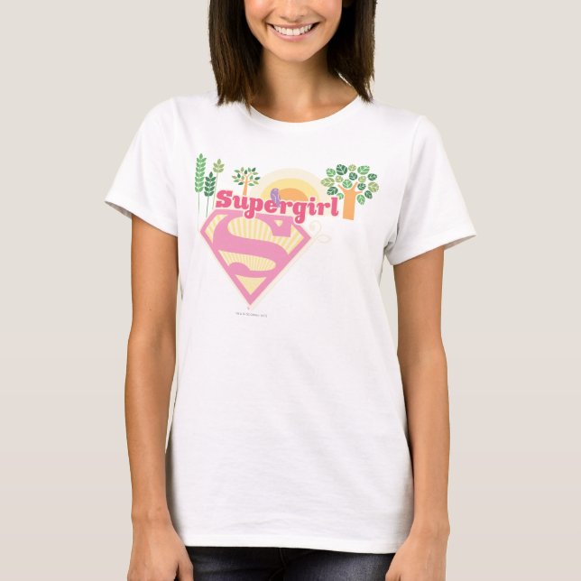 Supergirl Nature Logotyp T-shirt (Framsida)