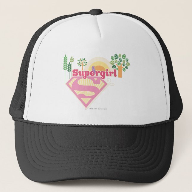 Supergirl Nature Logotyp Truckerkeps (Framsida)