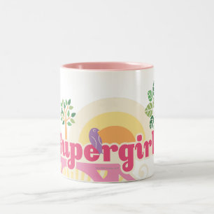 Supergirl Nature Logotyp Två-Tonad Mugg