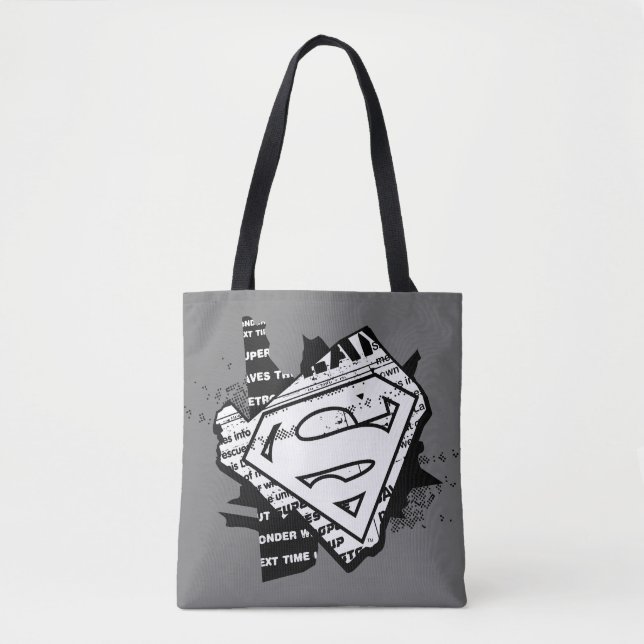 Supergirl Newsprint S-Shield Tygkasse (Framsida)
