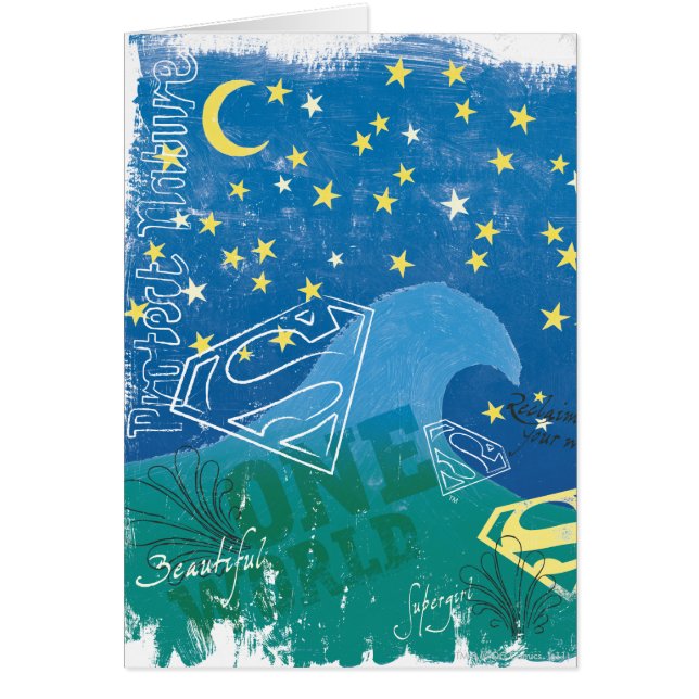 Supergirl One World Hälsningskort (Framsidan)