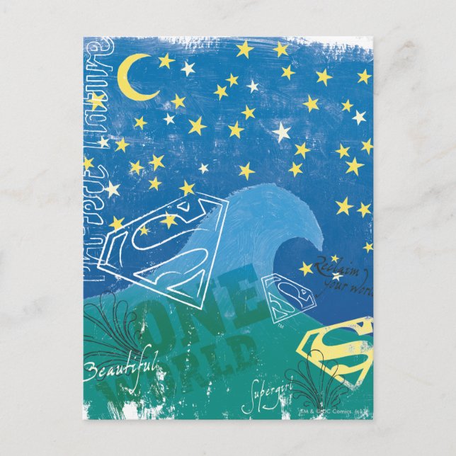 Supergirl One World Vykort (Framsida)