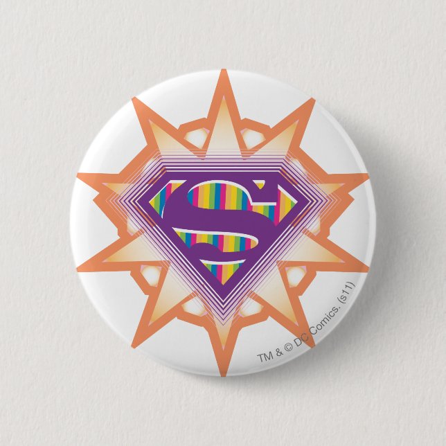 Supergirl Orange Starburst Knapp (Framsida)