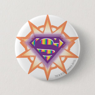 Supergirl Orange Starburst Knapp