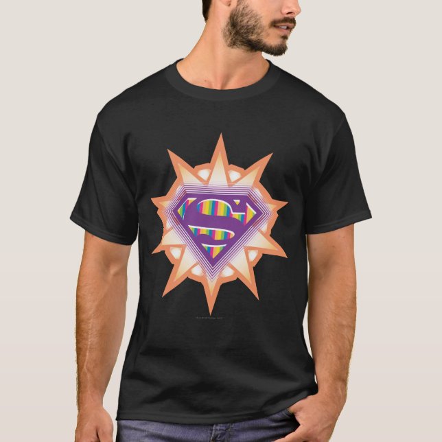 Supergirl Orange Starburst Tee Shirt (Framsida)