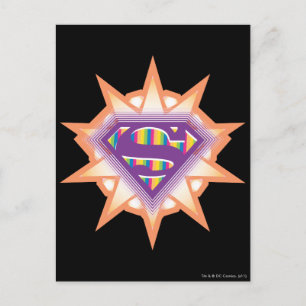 Supergirl Orange Starburst Vykort