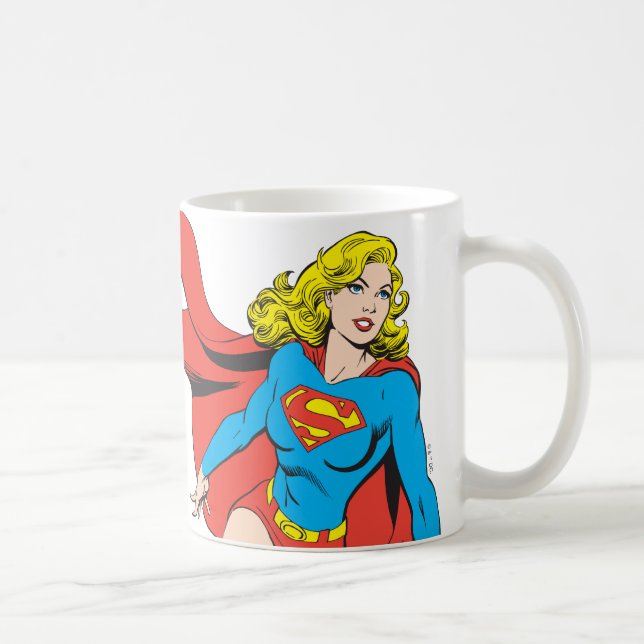 Supergirl på språng kaffemugg (Höger)