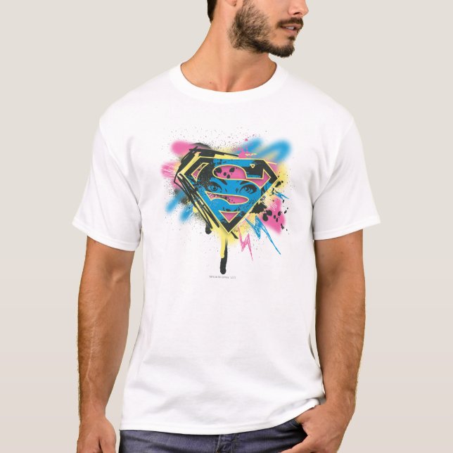 Supergirl Paint och Spills T-shirt (Framsida)