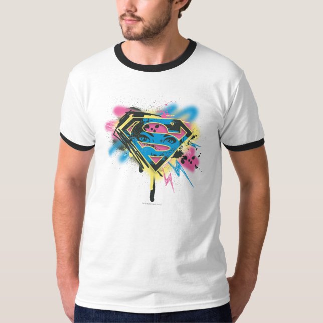Supergirl Paint och Spills T Shirt (Framsida)