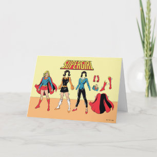 Supergirl Papper Doll Graphic Kort