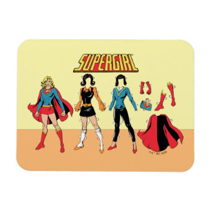 Supergirl Papper Doll Graphic Magnet