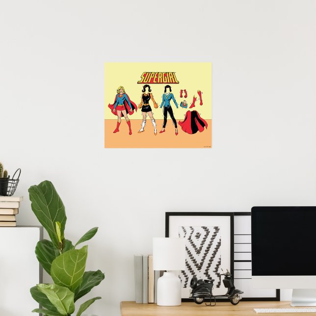 Supergirl Papper Doll Graphic Poster (Hemmakontoret)