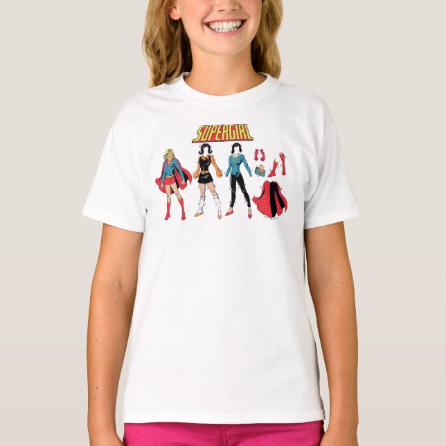 Supergirl Papper Doll Graphic T Shirt (Framsida)