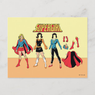 Supergirl Papper Doll Graphic Vykort