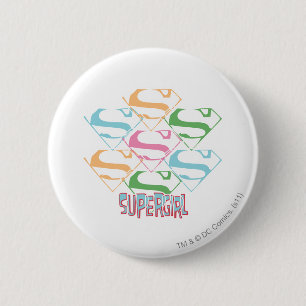 Supergirl Pastel Logotyp Collage Knapp