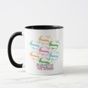 Supergirl Pastel Logotyp Collage Mugg