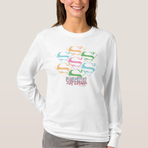Supergirl Pastel Logotyp Collage T Shirt