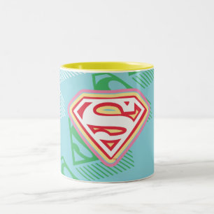 Supergirl Pastel Repeat Mönster Två-Tonad Mugg
