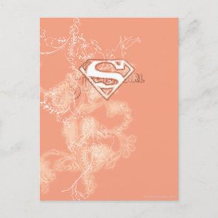 Supergirl Peach Blommönster Vykort