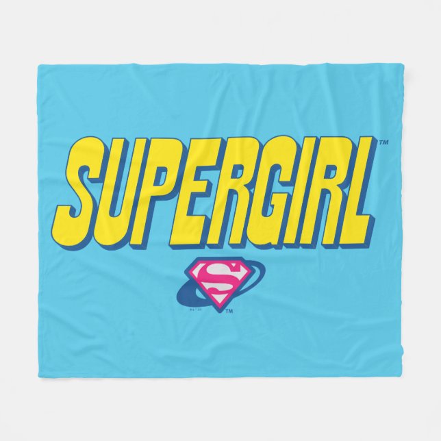Supergirl Pop Logo Fleecefilt (Framsidan (Horisontell))