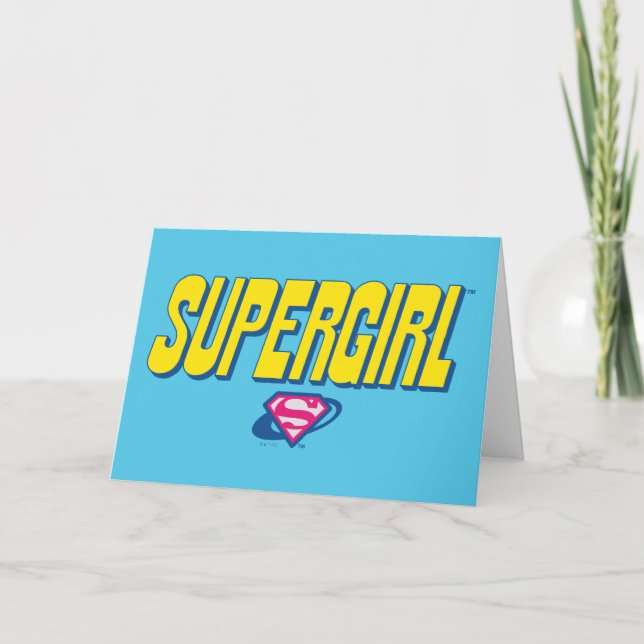 Supergirl Pop Logo Kort (Framsida)