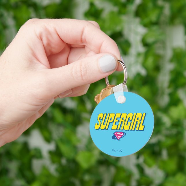 Supergirl Pop Logo Nyckelring (Hand)