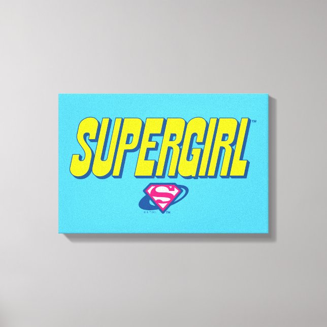 Supergirl Pop-logotyp Canvastryck (Framsida)