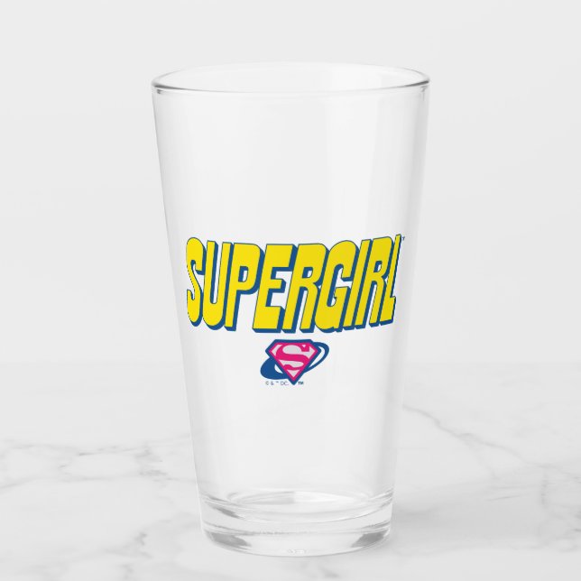 Supergirl Pop-logotyp Glaskopp (Framsida)