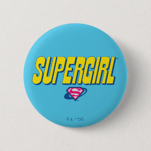 Supergirl Pop Logotyp Knapp