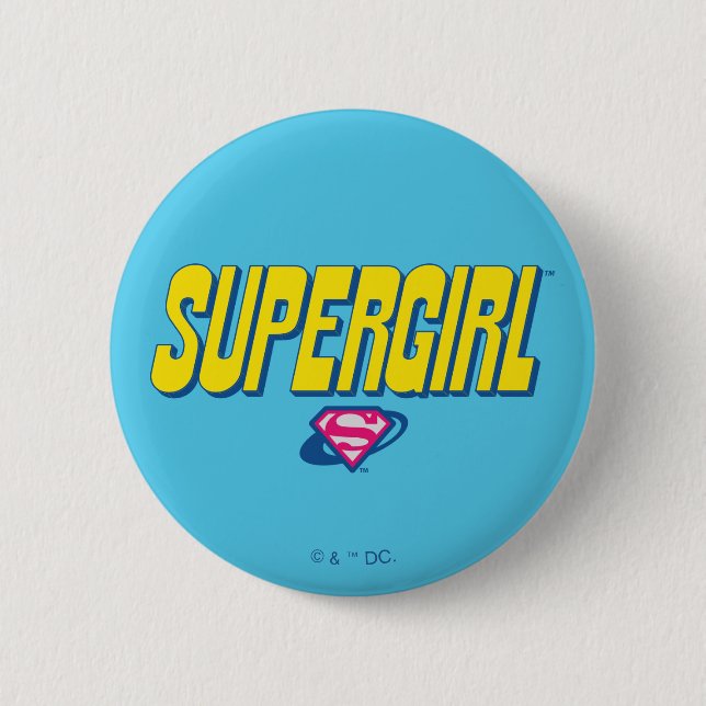 Supergirl Pop Logotyp Knapp (Framsida)