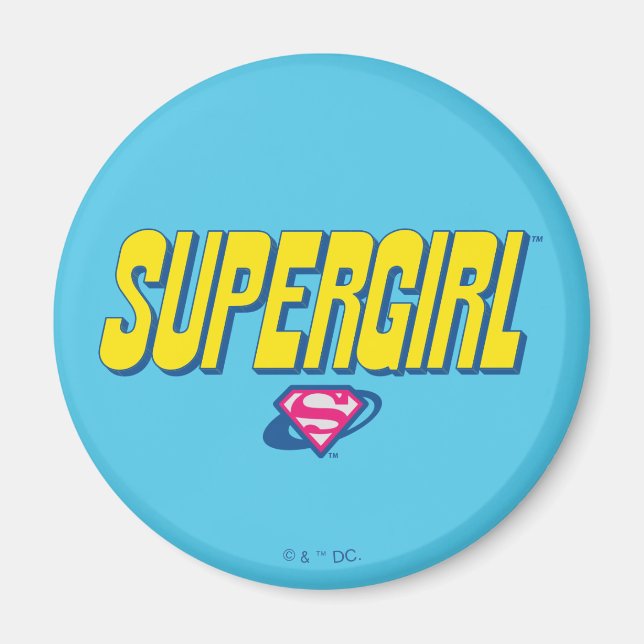 Supergirl Pop Logotyp Magnet (Framsidan)