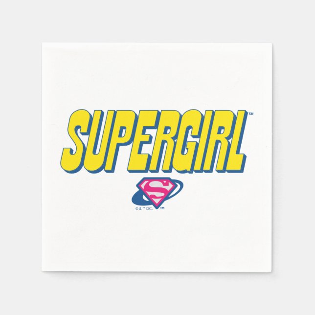 Supergirl Pop Logotyp Pappersservett (Framsidan)
